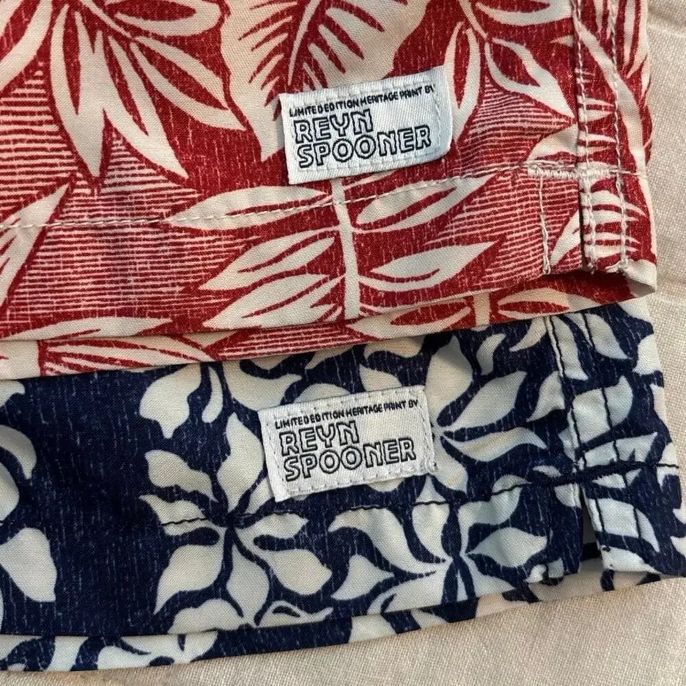 Lot 2 Boys Size 5 Janie and Jack Reyn Spooner Limited Edition Swim Trunks Shorts